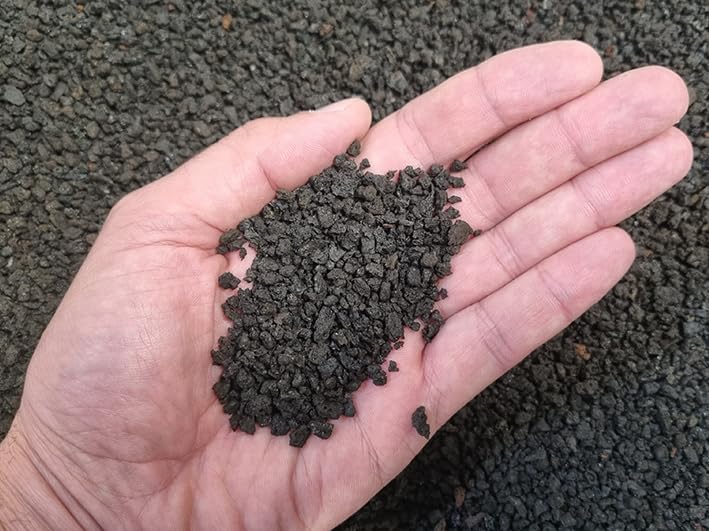 Lapillo vulcanico nero, lava vulcanica 3/5 mm (1 kg)