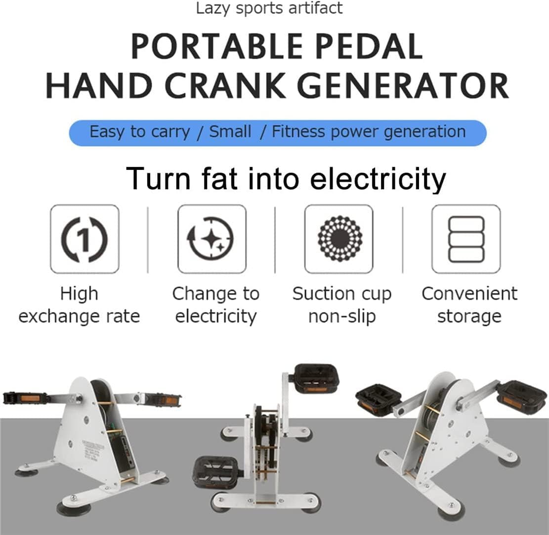 Generatore Di Corrente Da 100 W A Manovella E Pedale Con Interfaccia Usb - Caricabatterie Portatile Per Bicicletta, Ideale Per Campeggio, Escursionismo E Come Fonte Di Alimentazione Di Emergenza.