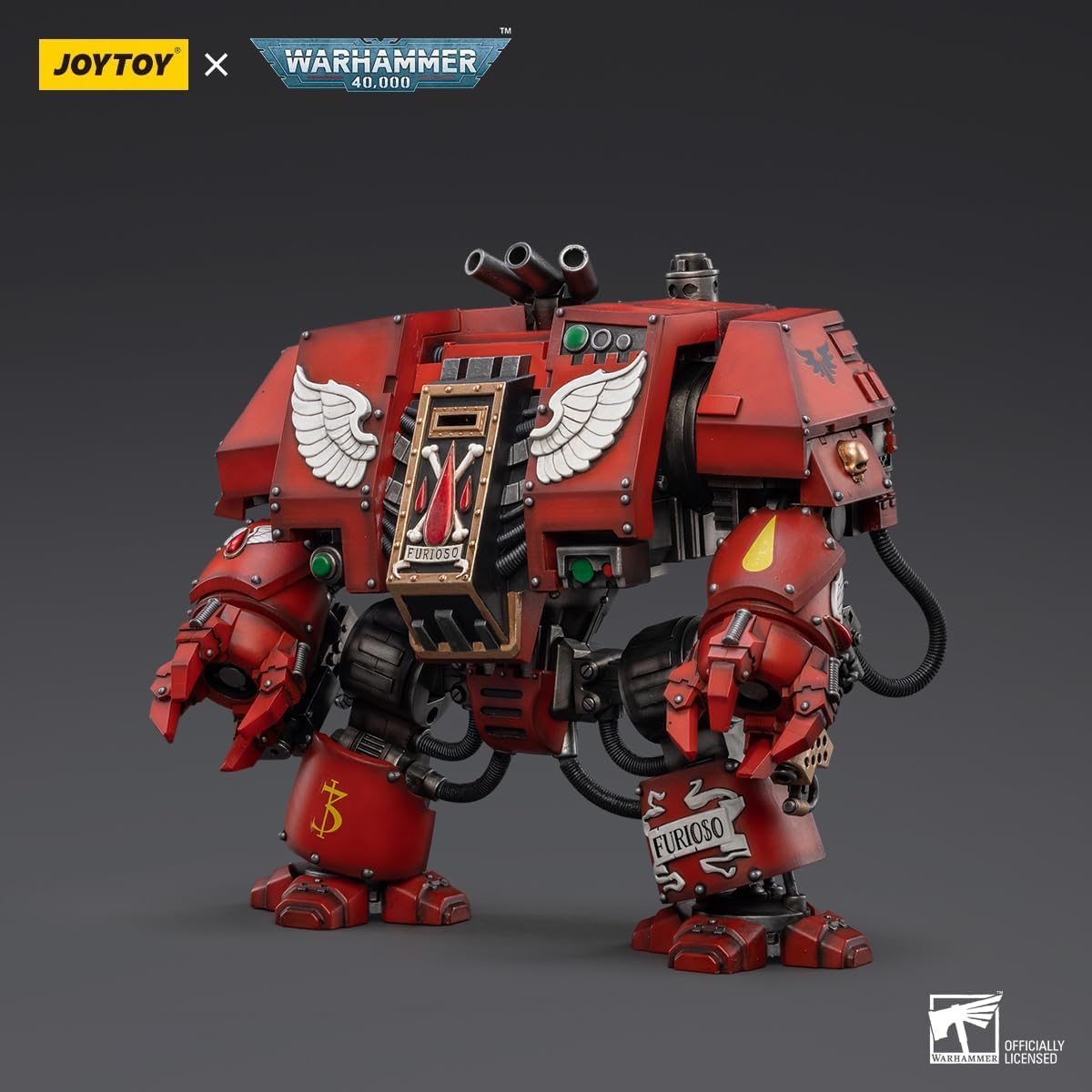JOYTOY 1/18 Warhammer 40K Zabawka Figurka, Blood Angels Wściekły Dreadnought Brother Samel, 25 cm Figurka kolekcjonerska, 15 lat i więcej, idealny wybór dla fanów i kolekcjonerów