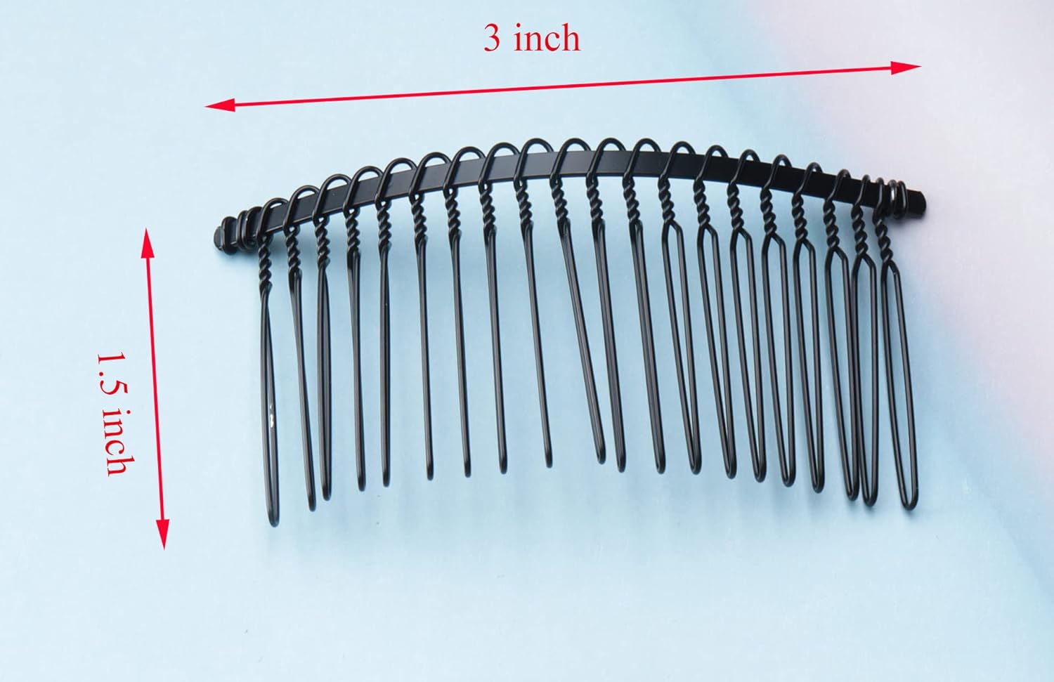 6 Pcs Metal Hair Combs 10 Teeth 20 Teeth Wire Twist Veil Hair Side Combs Pin Clips for DIY Jewelry Making Wedding Bridal Party Décor Accessories for Women Girls Hairstyle - Image 6