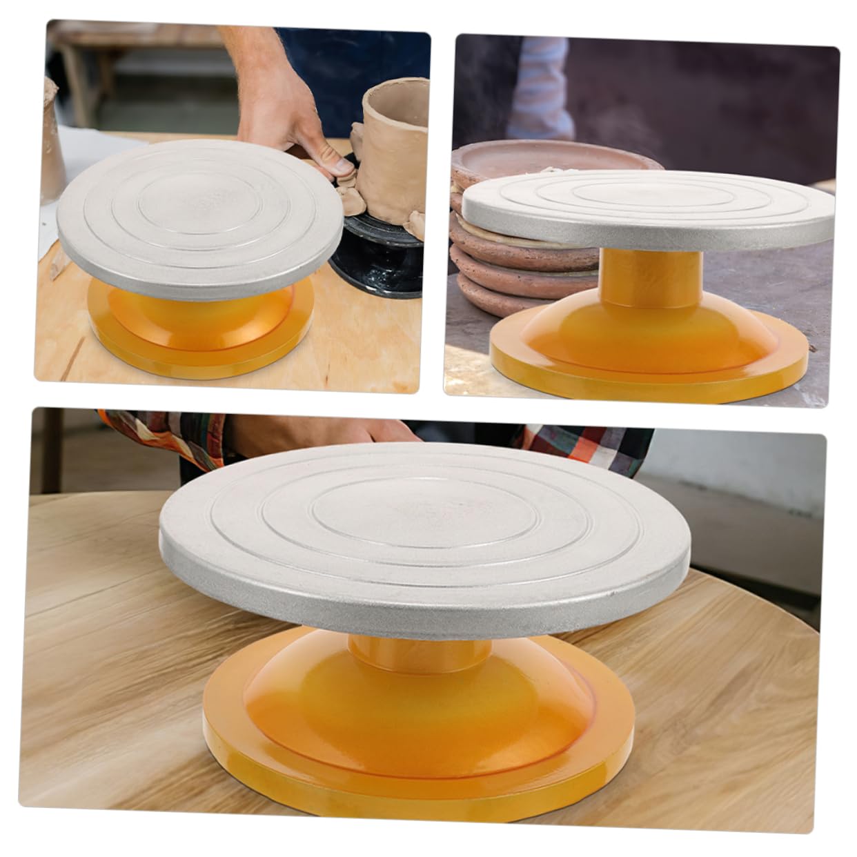 2stücke Drehbare Tortenplatte Stabiler Tortenteller Mit Rutschfester Basis Für Kreatives Dekorieren Kuchen Und -projekte Perfektes Backzubehör Für Hobbybäcker Und