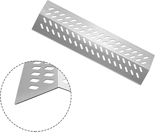 Miniatura 2 de Kalomo Placas de calor para parrilla de acero inoxidable 16GA, cubiertas de quemador, tamer de llama, piezas de repuesto para parrilla de gas Bull
