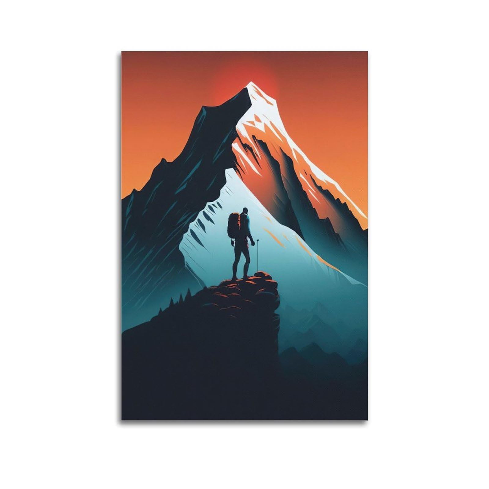 DLJGDS Sports Poster Mountain Climber Decorative Painting Canvas Wall Posters And Modern Family Bedroom Decor 24x36inch(60x90cm)