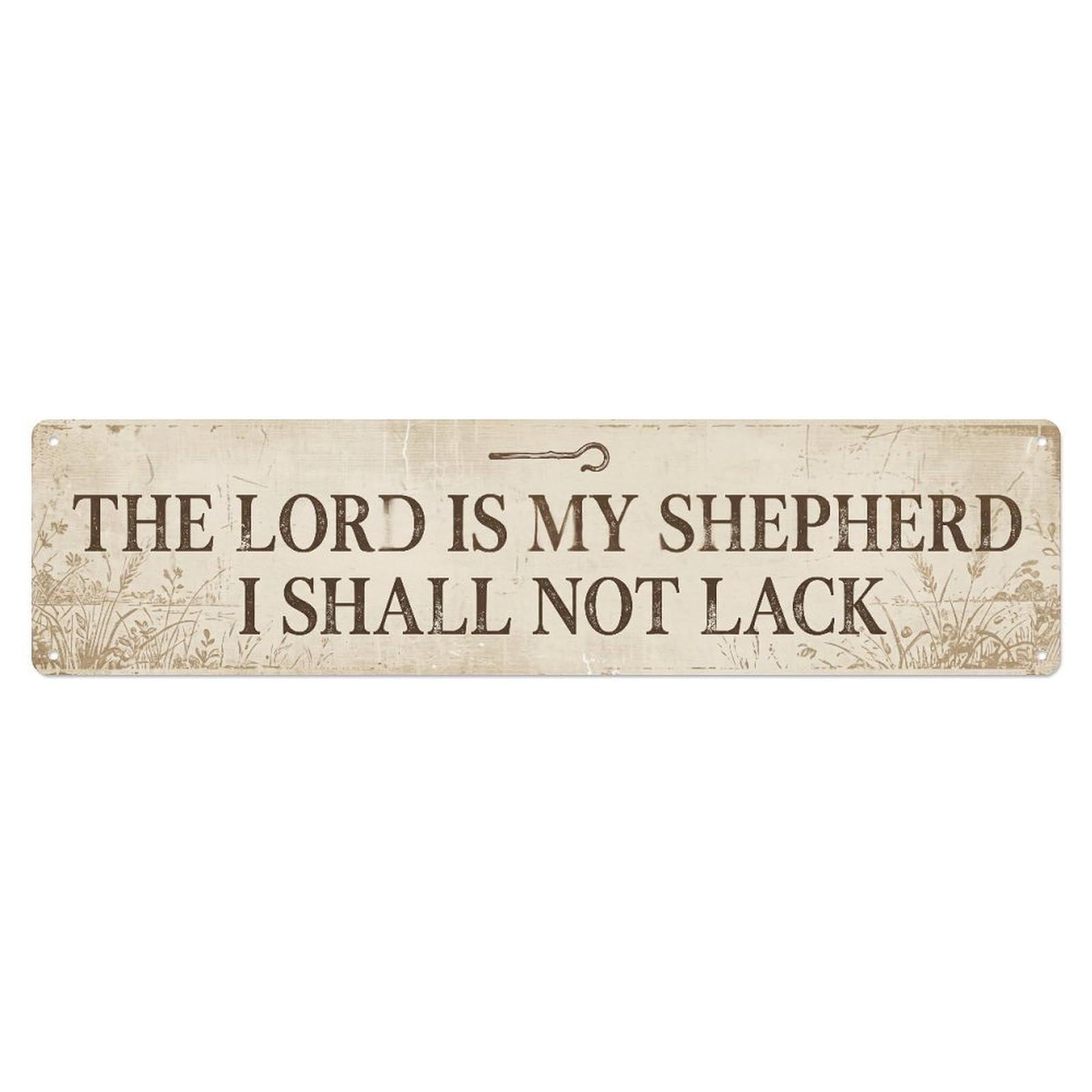 Fyrn Style Lord Shepherd Lack Scripture Positive Quote Metal Tin Sign