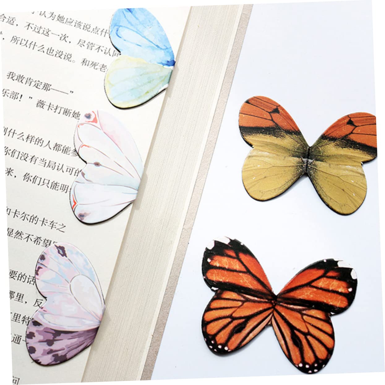 EXCEART 60 Piezas Titular de marcador de marcador de página de mariposas marca de página del estudiante marcadores magnéticos clips de página diseñados mariposas pequeño y fresco