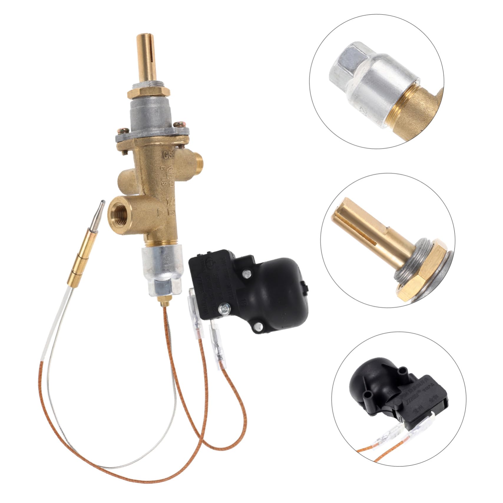 VICASKY Kit De Thermocouple Gaz avec Interrupteur Inclinaison pour Parasol Chauffant Extérieur Thermique Compatible Soupapes Protection Sécurité Anti-Extinction