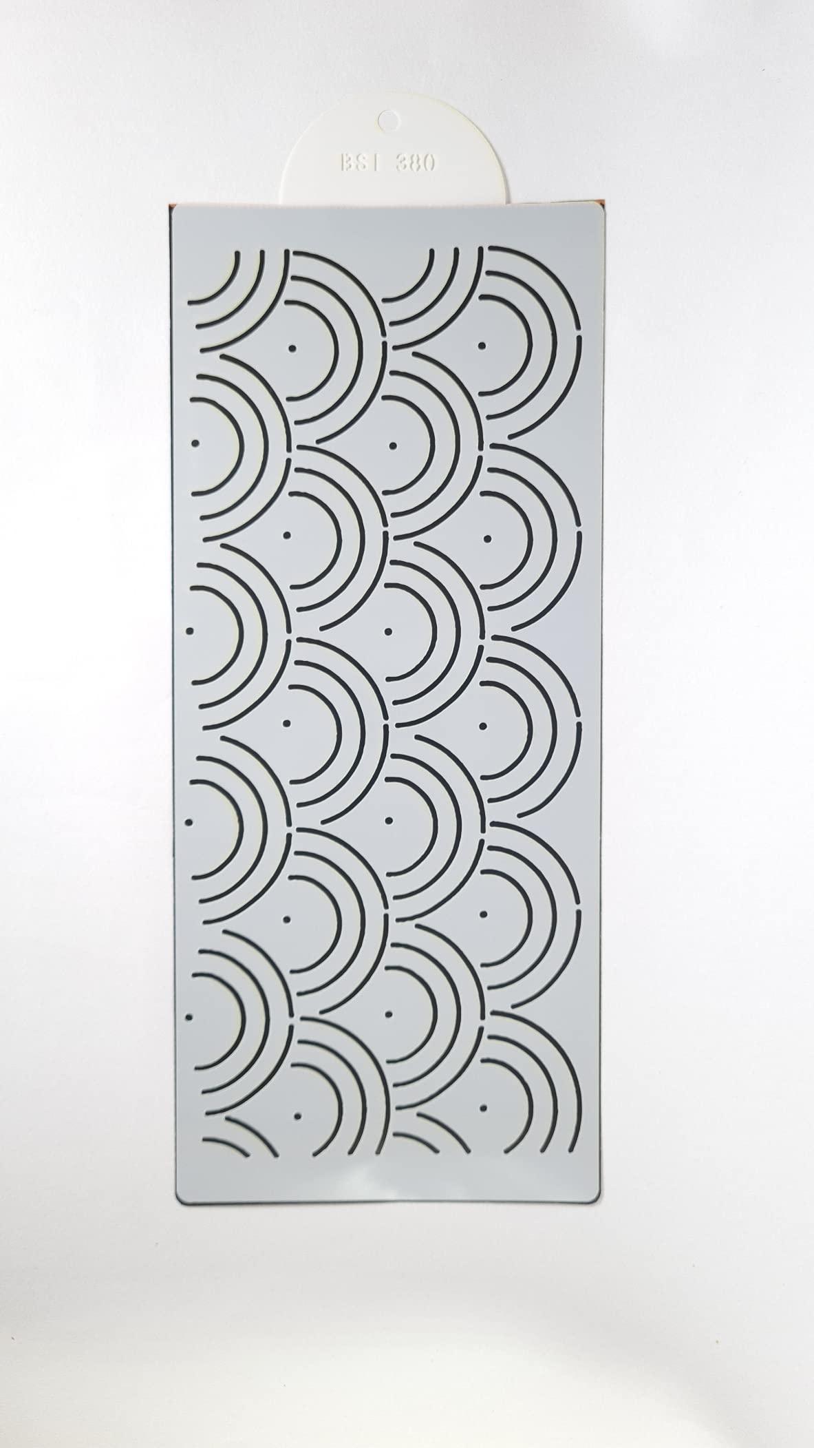 Wave Pattern Stencil | Royal Icing Cake Decorating Stencil |Plastic Stencil Template| Lustre Dust Decoration Stencil | Chocolate Spread Decoration Stencil | Wedding Cake Decoration Stencil | BSI 380