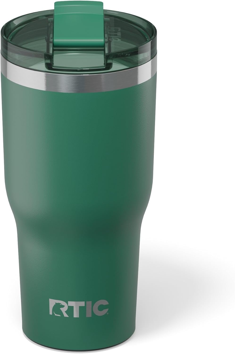 RTIC 30oz Essential Tumbler with Lid, Ceramic Lined, Insulated, Stainless Steel, Metal, Double Wall Vacuum-Insulation, Travel Cup for Iced Coffee, Tea, Hot and Cold Drink, Pine Tree