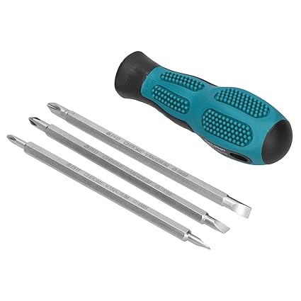 Set of 2 3Pcs Screwdriver Bit, 3Pcs Magnetic Bits 6150 Chrome Vanadium Steel Magnetic Head 6.3 X 2.4 X 1.6in Storage Bag for Electronic Product Cameras Watches Glasses