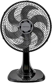 Ventisol Ventilador de Mesa Oscilante, Turbo 6 Pás Premium, Preto, 40cm, 127V