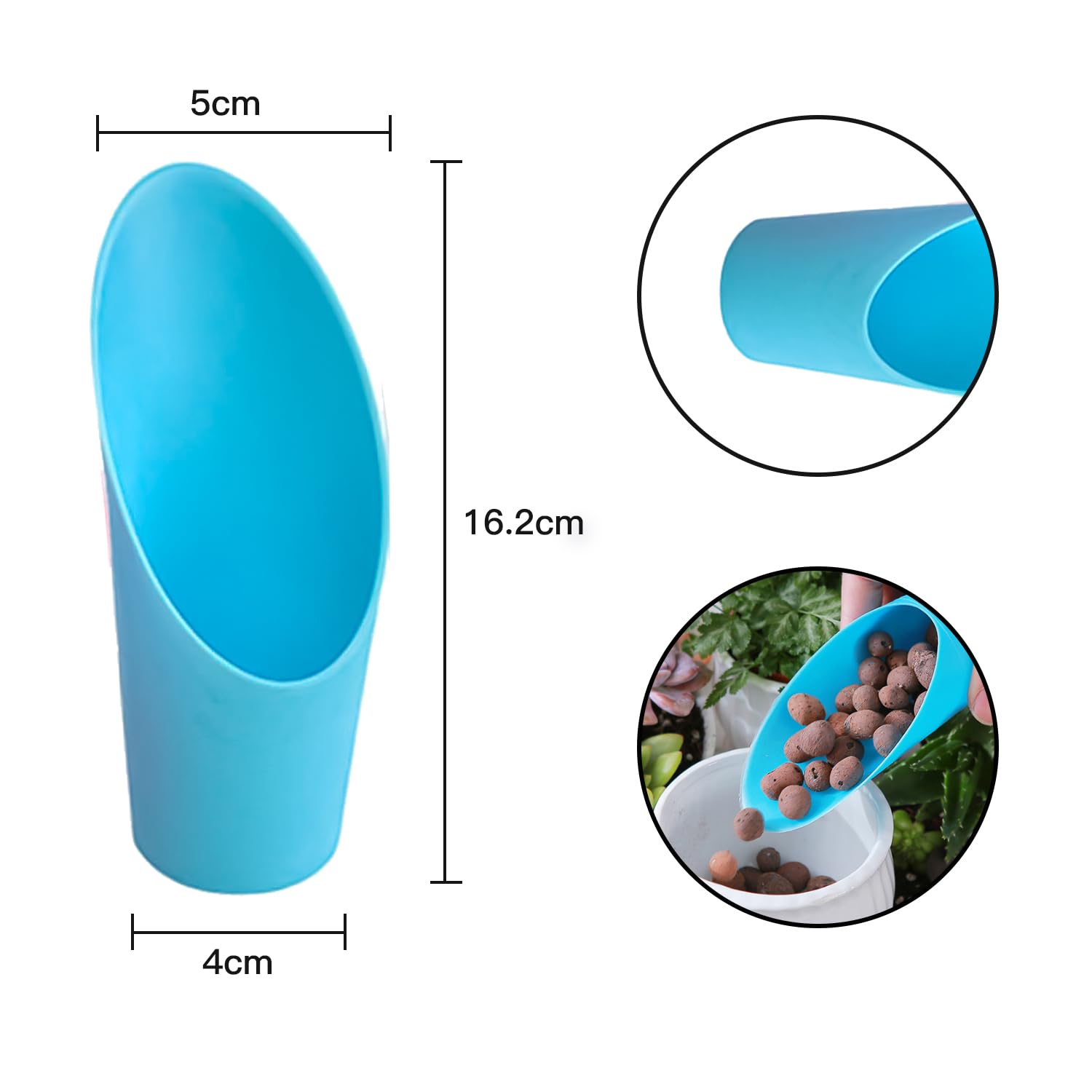 Lezevn 4Pcs Fleshy Plant Soil Shovel Plastic Spade Bucket Scoop Soil Planting Potting Cup Home Gardening Supplies for Plant - Image 2
