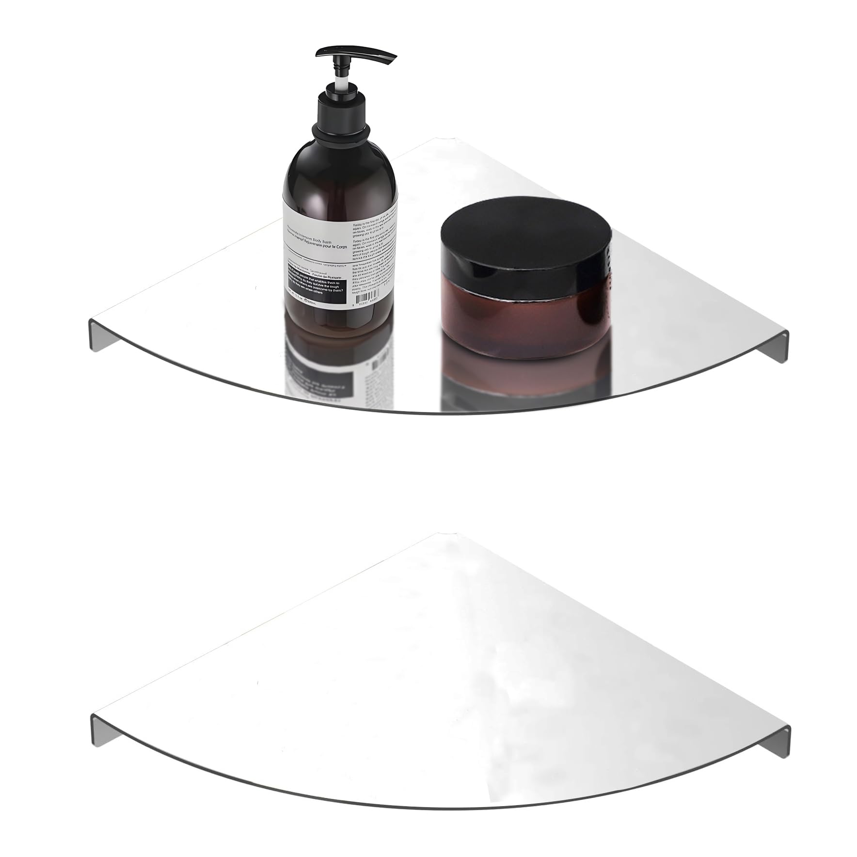 Melairy 2-Pack Chrome Shower Corner Shelf 304 Stainless Steel Bathroom Shower Caddy Wall Mounted 7 87in Triangular Corner