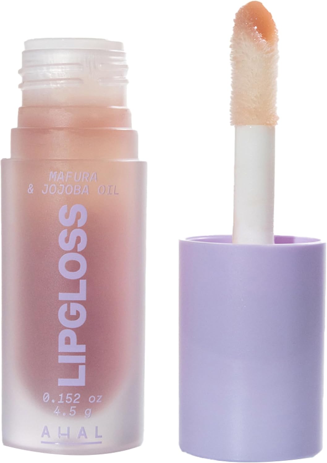 AHAL Lip Gloss Brillo Labial – Híbrido entre Lip Oil y Gloss – Humectante con Aceite de Jojoba, Mafura y Frambuesa – Con Cera de Carnauba y Péptidos de Arroz – No Pegajoso y Vegano (Freya)