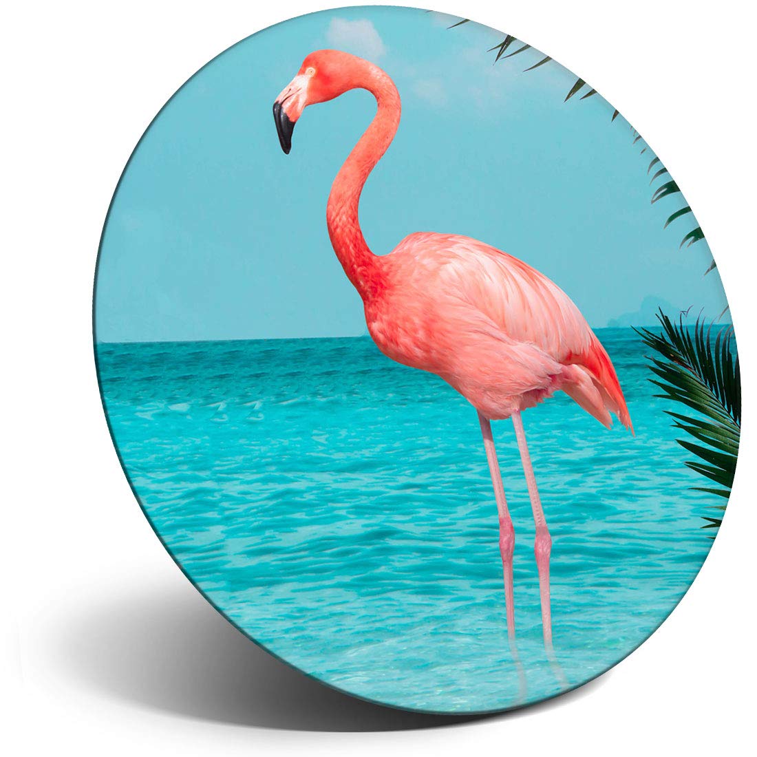 Destination Vinyl ltd Magnet for Refrigerator, Fridge - Pink Flamingo Birds Tropical Flock for Office, Cabinet and Whiteboard, Magnetic Stickers, 21538