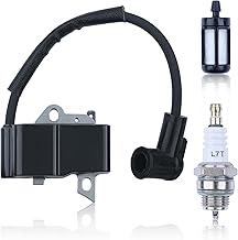 Haishine Ignition Coil Kit for Stihl FS75 FS80 FS85 FC85 HT70 HS75 HL75 HT75 HS80 Brushcutters, Replacement for 4137 400 1350 with Spark Plug and Fuel Filter