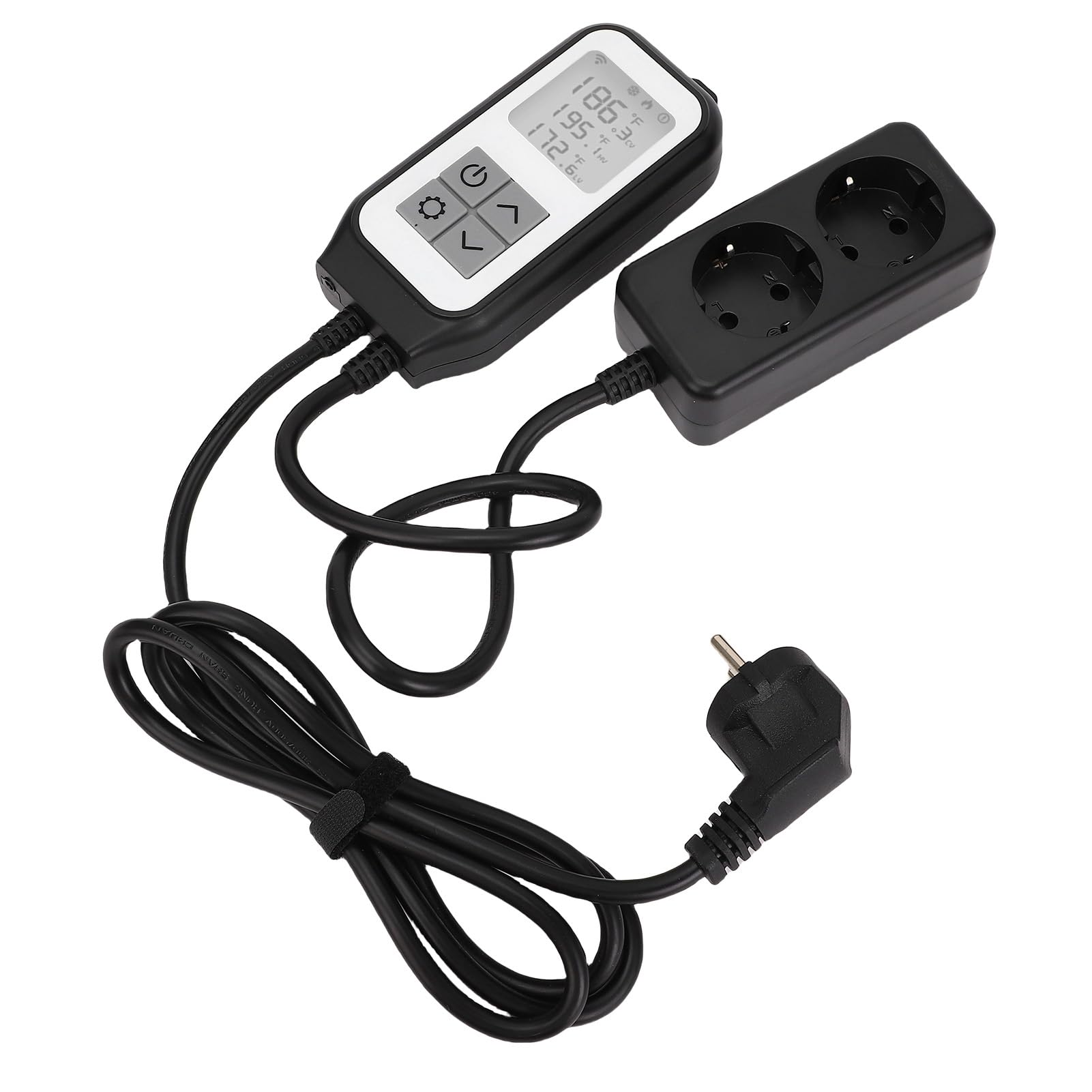 Generic Presa Termostato Digitale Intelligente WiFi con Sonda Impermeabile per Acquario in Serra - Controllo App di Configurazione Semplice - 1 Confezione (Spina europea 220-250 V)