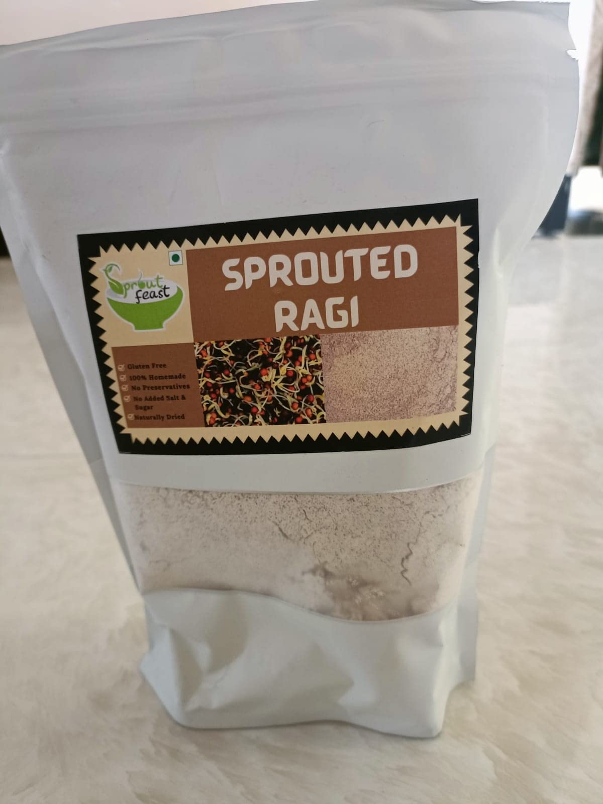 Sprouted Ragi Chat Sprout Feast Sprouted Ragi 800 gm |100% Homemade & Naturally Dried ...