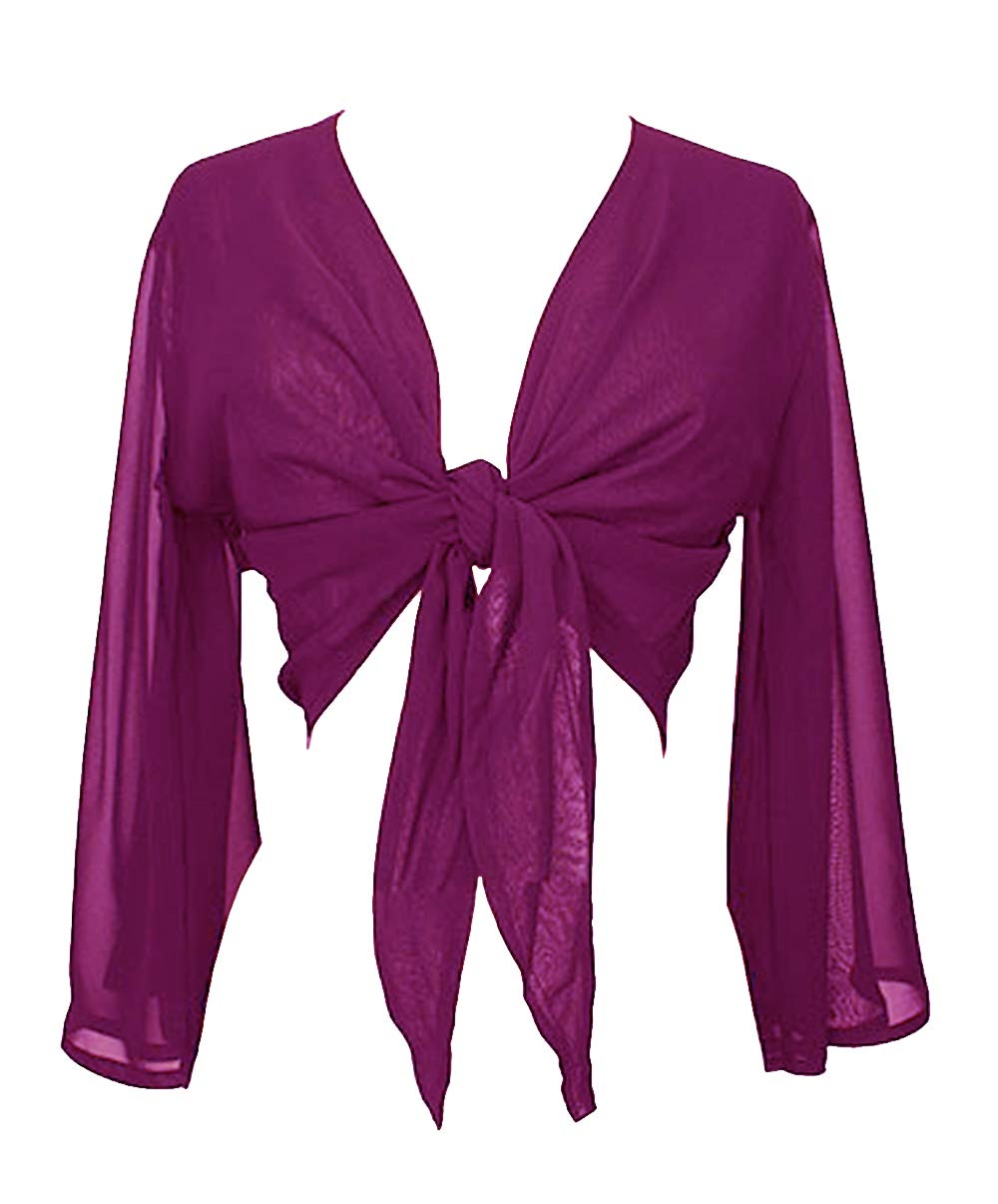 Indian Trendy Women's Flair Wrap Tie Top Chiffon Choli Blouse Belly Dance Gypsy Bolero Shrugs Cardigan