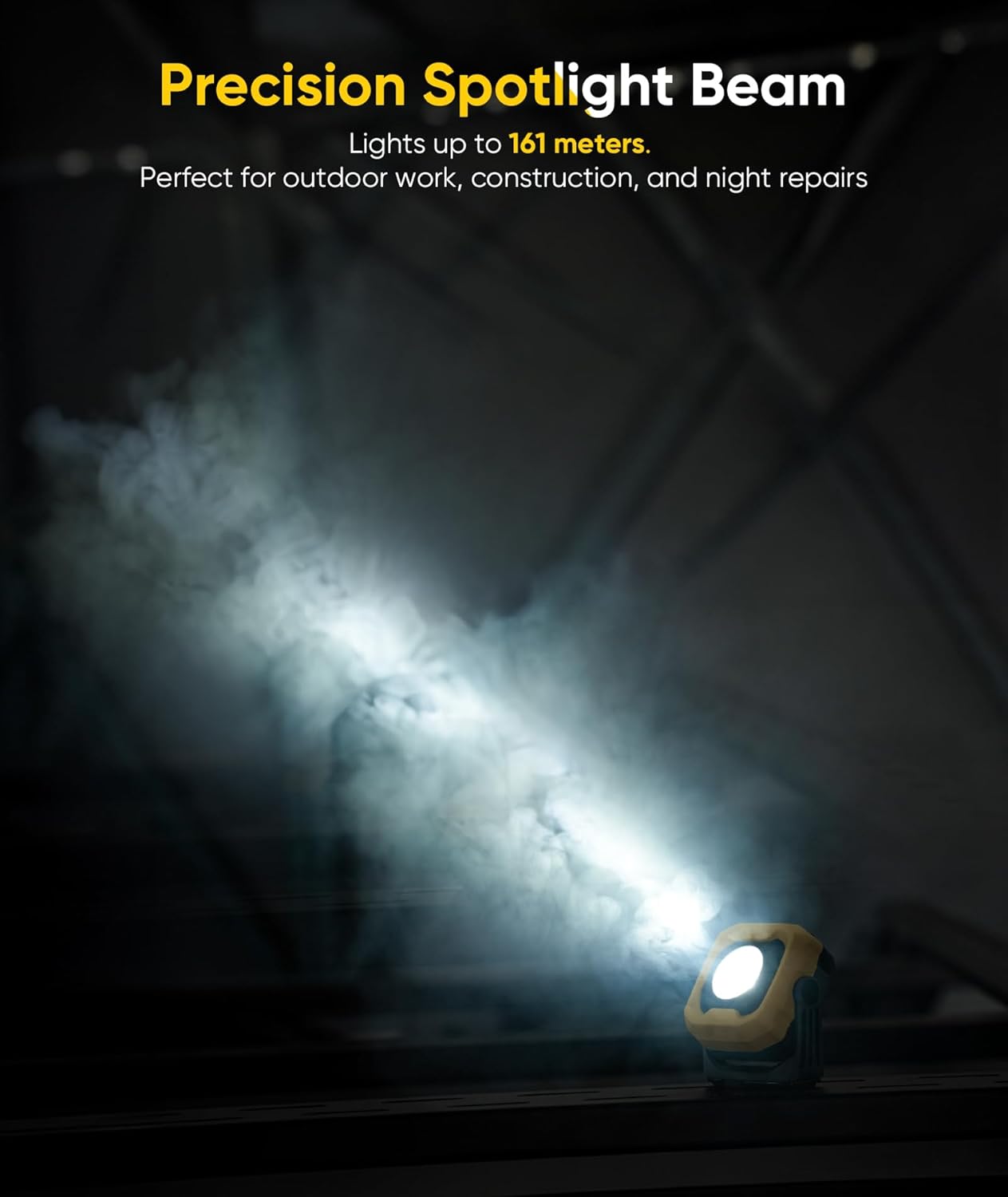 Rechargeable Work Light, 1200LM Magnetic Light with IPX4 Waterproof, 4000mAh Battery Led Work Light, Mechanic Light for Car Repair, Camping, Emergency, 1 Pack - Image 4