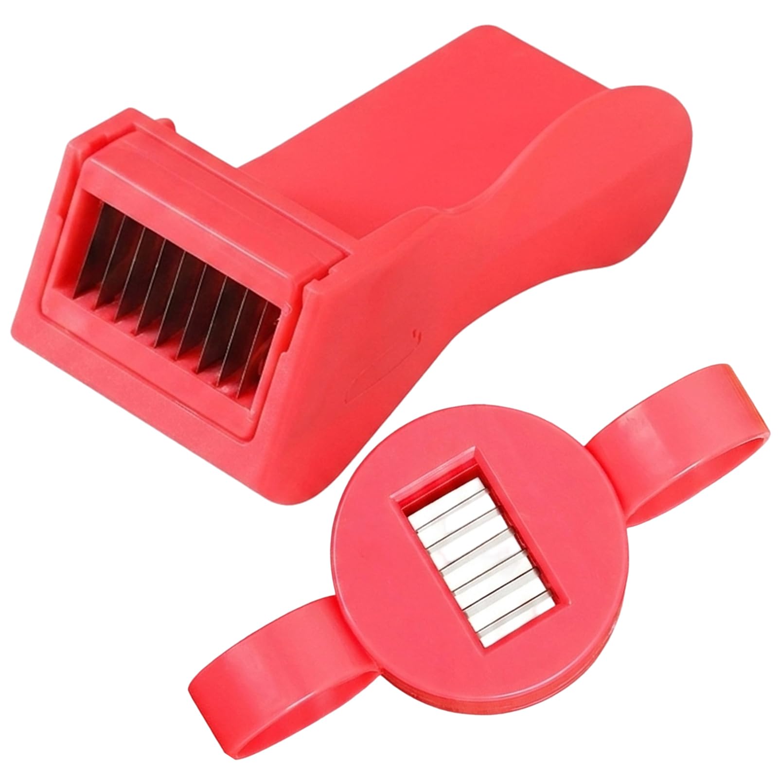 2Pcs Runner Bean Slicer, Efficient Bean Stringer & Vegetable Cutting Tool, Comfortable Handle Durable Kitchen Gadget(Red)
