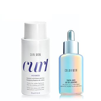 COLOR WOW Anti-Shedding Superheroes Set - Ideal root-anchor HOOKED shampoo + YOUTH JUICE anti-shedding scalp treatment team up for stronger strands, fortified folicles and reduced breakage