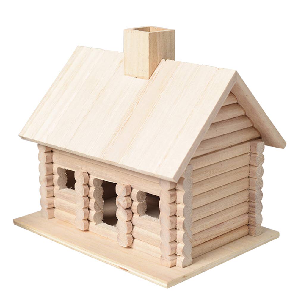 Nid d'oiseau en bois de pin artisanal pour décoration jardin chic
