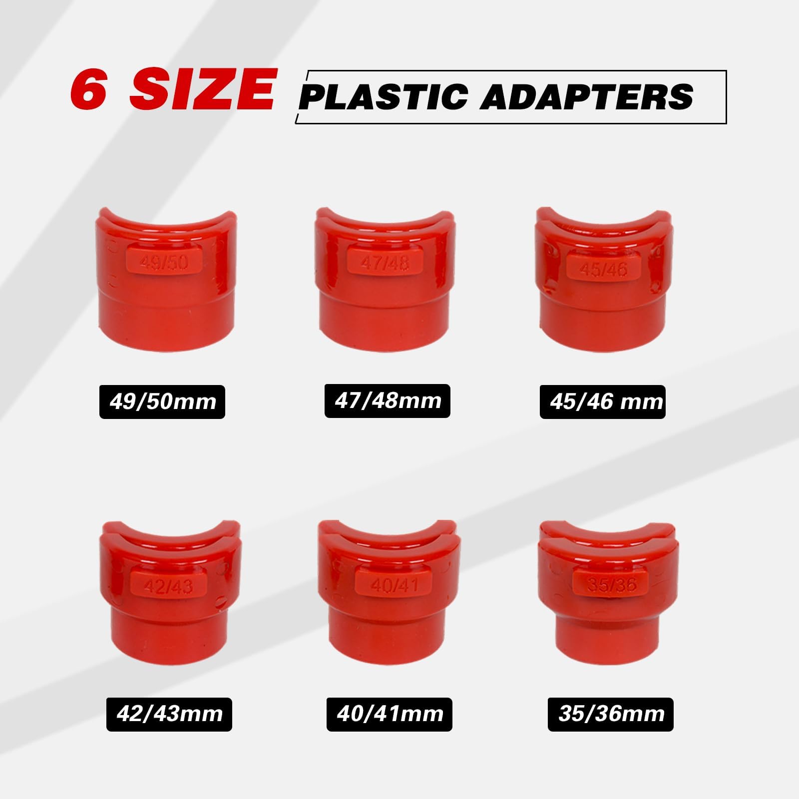MOTO4U Kit di guarnizioni universali per forcella moto con adattatori regolabili (35-50 mm) – compatibile con moto da cross e moto