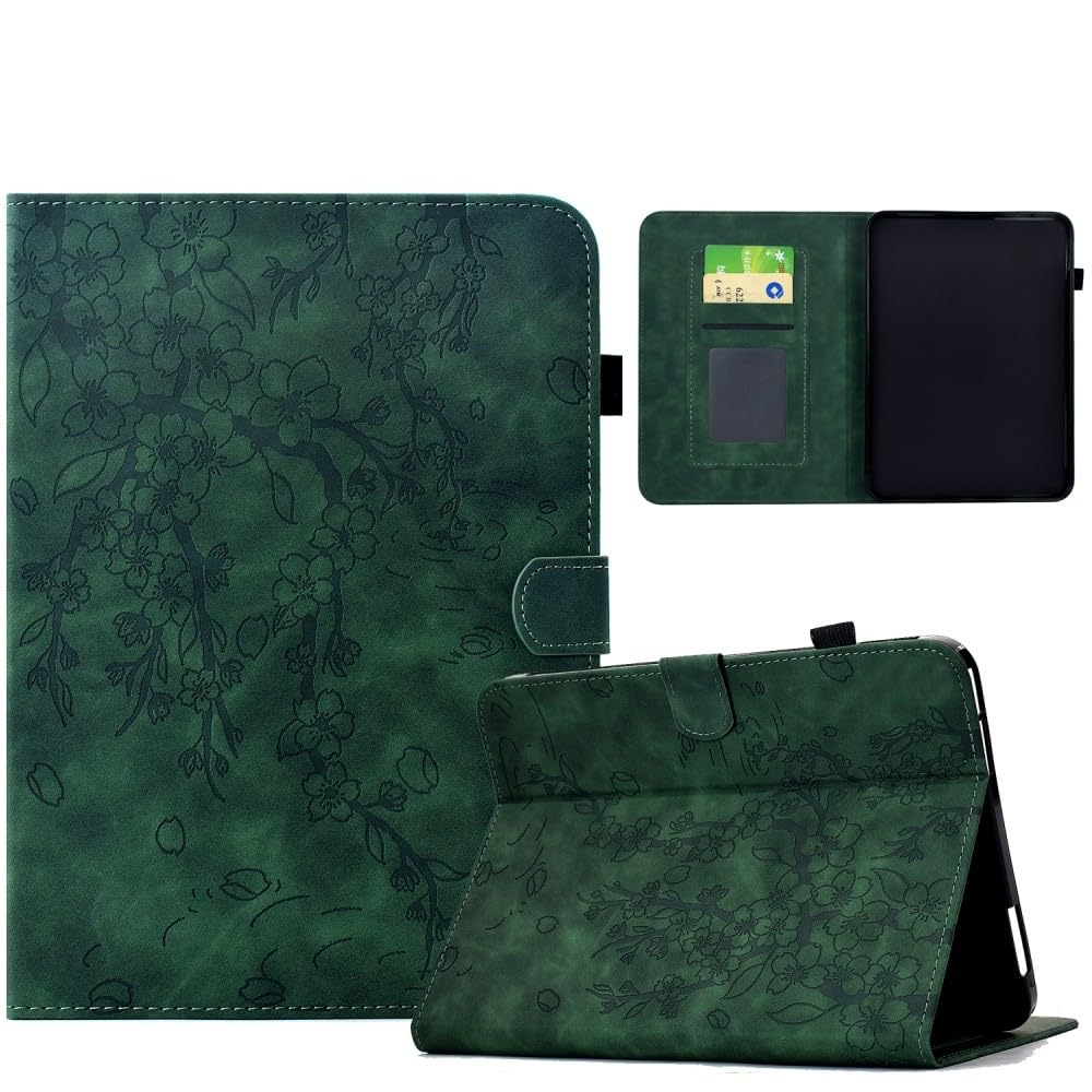 Generic etui kompatybilne z czytnikiem e-booków Kindle Paperwhite 3 (2015) (kolor: zielony) wzór stylowy skórzany portfel etui z klapką