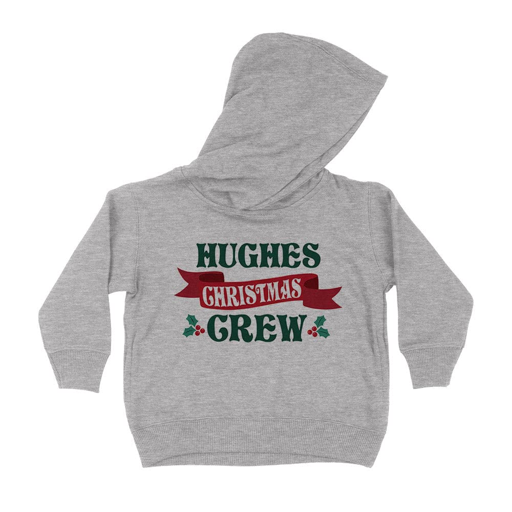 Hughes Christmas Crew Kids Hoodie Sweatshirt Toddler 4T Heather Grey