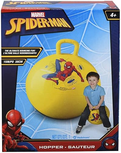Miniatura 2 de Marvel Paquete de bolas de tolva de Spiderman, incluye bola de tolva de 15 pulgadas, más de 300 calcomanías de Spiderman y colgador de puerta