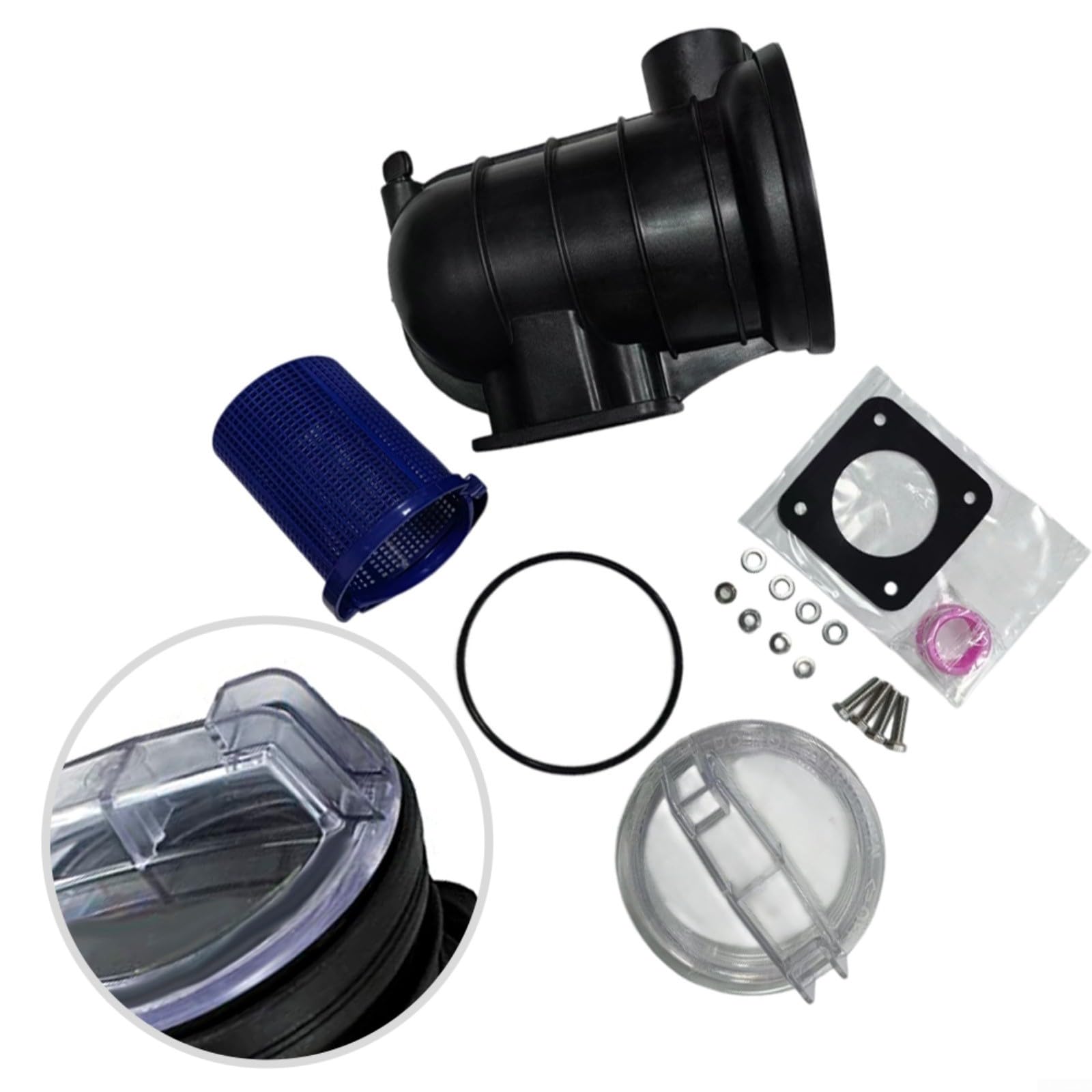 HpLive PKG 115 Trampa de prefiltro de 5 pulgadas con cesta para bombas Pentair Max-E Glass y Dura-vidrio, piezas de repuesto resistentes para filtros de piscina para filtración de agua eficiente y