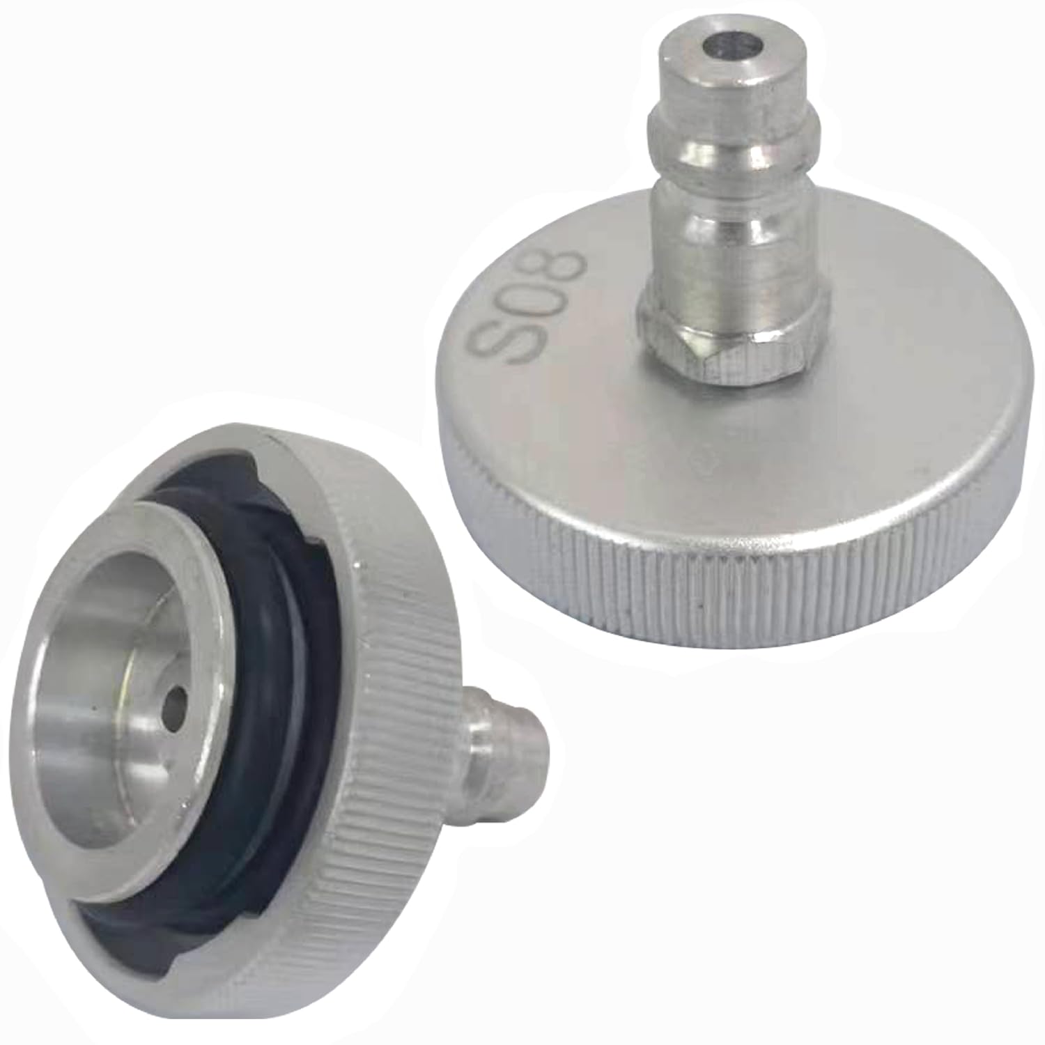 Adaptateur pour réservoir de Liquide de Frein avec Embout Euro, Adaptateur de Purge de Frein en Aluminium, Compatible avec Les modèles de la série américaine