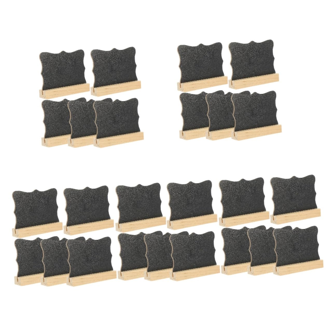 OSALADI 5 Ensembles Ornements À Tableau Noir Double Face Planche Petits Panneaux Ardoises Décoration Intérieure Craie Signes De Tableau De Table Petits Tableaux Noirs En Bois 5 Pièces * 5