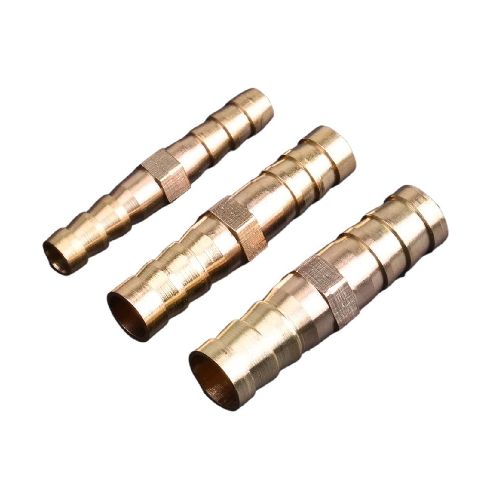 Wenh 16Mm Brass Straight Hose Pipe Fitting Equal Barb 6Mm 8Mm 10Mm 12Mm Gas Copper Barbed Coupler Connector Adapter(16Mm)