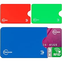 rfid blocking sleeves, 3 pieces - credit card protector - card blocker for bank card, anti fraud nfc card holder