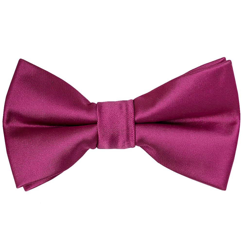 TIES R US Plain Fuchsia Pink Hand Made Mens Bow Tie