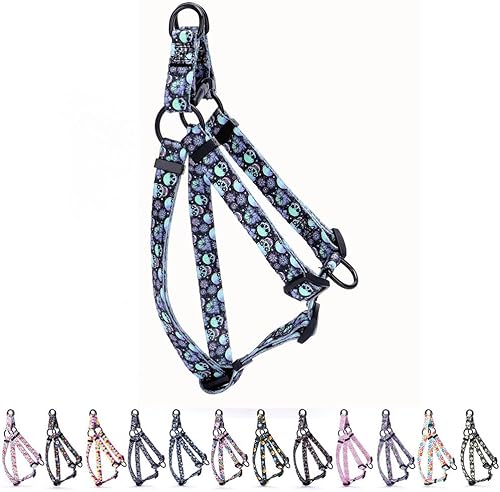 Lindo arnés para perros XS, pequeños, medianos y grandes, bonito patrón sin tirones, para mascotas, haltero, para exteriores, fácil de caminar,