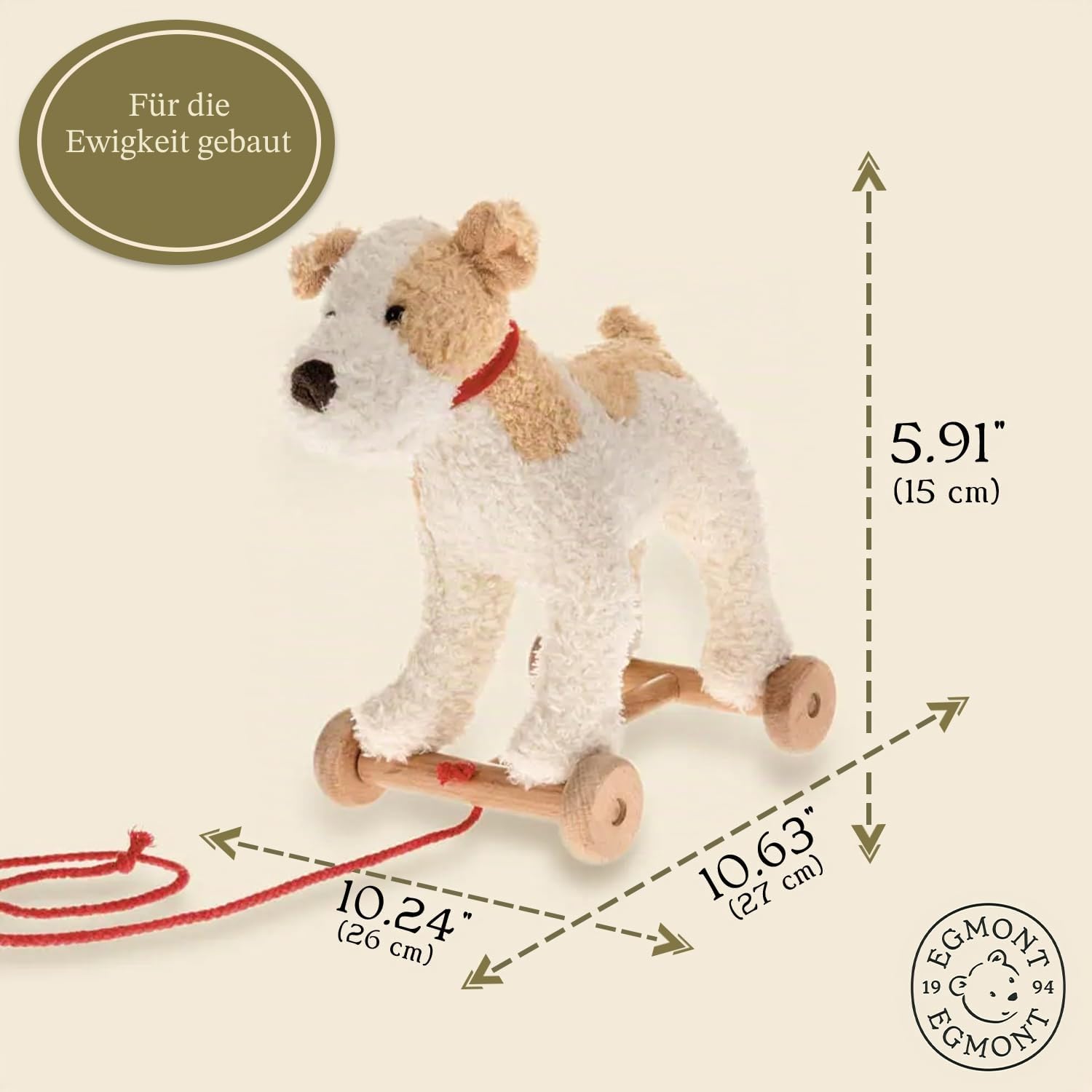 Egmont Toys Eliot 591022 Ziehset aus Holz und Plüsch, Mädchen, ab 12 Monaten, Mehrfarbig