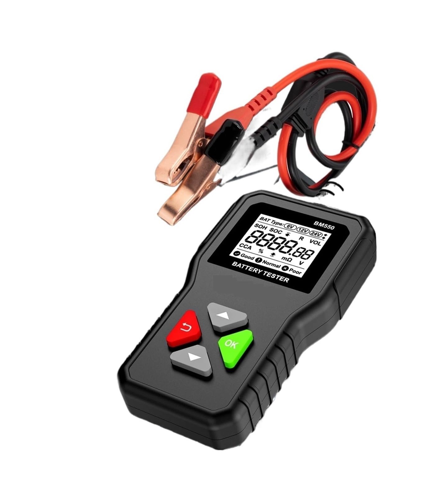 Probador de batería de Coche BM550, 6 V, 12 V y 24 V, analizador de batería automático, 100-2000 CCA, Forma de Onda de batería, herienta for batería de Coche