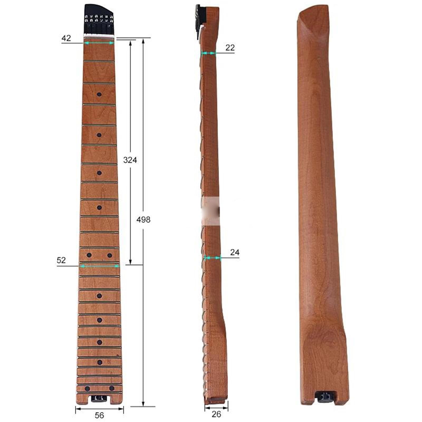 Gryf Do Gitary Elektrycznej 6 Strunowej Klonowy 24 Progi Szerokość 5,6 Cm Akcesoria DIY