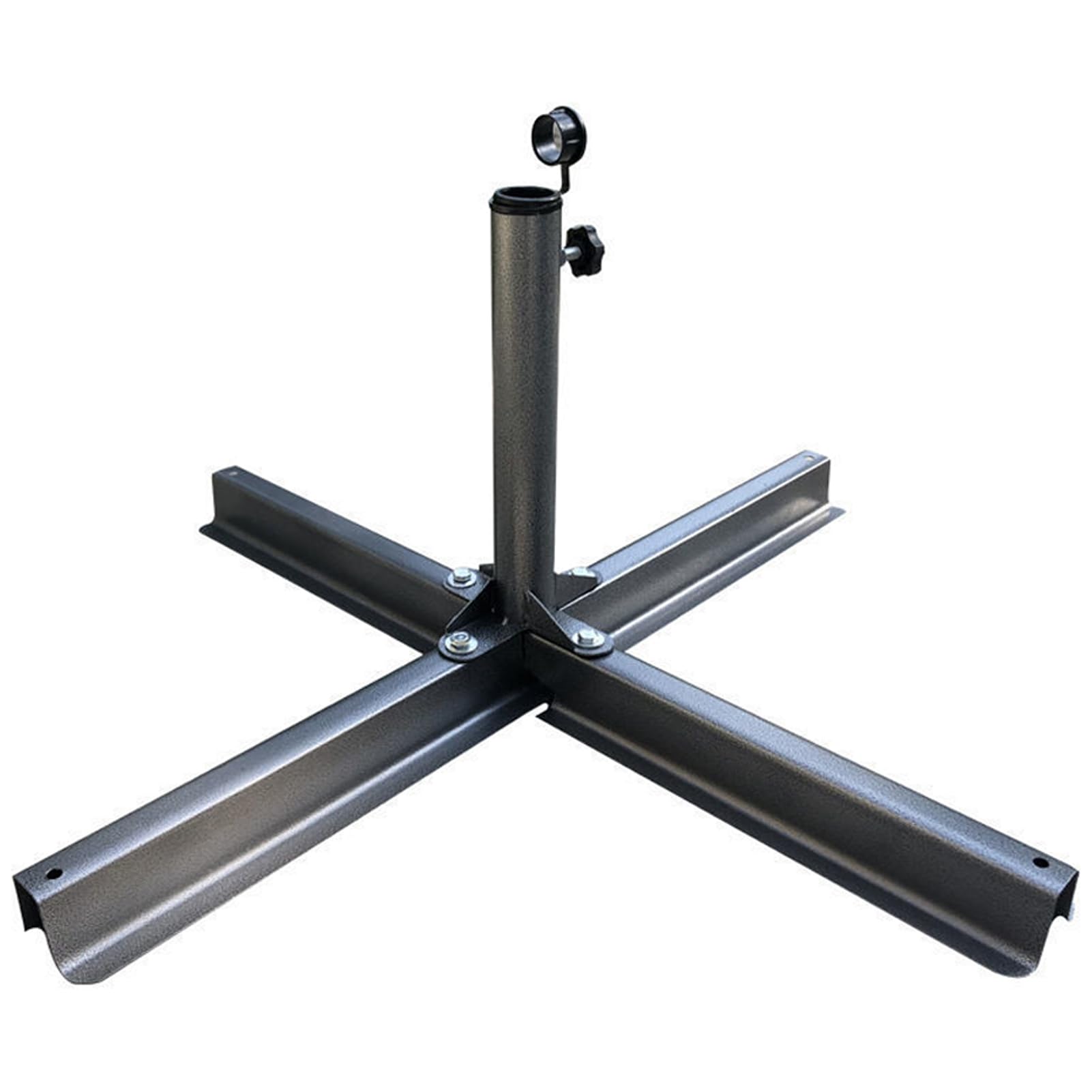 WQPMNYG Heavy Duty Black Metal Garden Parasol Cross Base - Sturdy Umbrella Stand for Beach Patio & Christmas Tree -Shade Decoration Solution