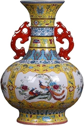 Bzgpmfud A Vase Desktop Ceramic Ntique Chinese Living Room Crafts Ppreciation Vase 41Cm(A)
