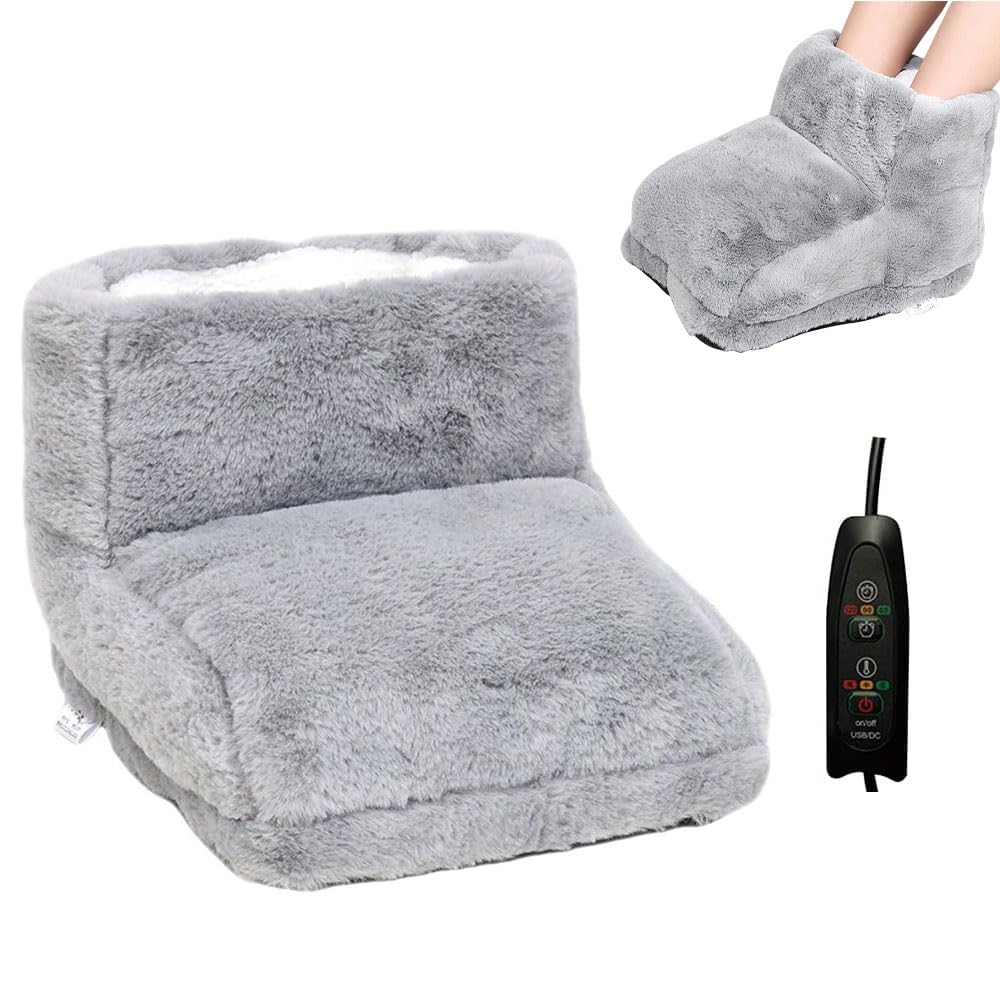 YANGUN Electric Foot Warmer, USB Rechargeable Cushion Plush Foot Heater ...