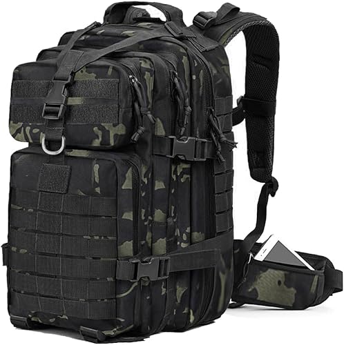 EMDMAK - Mochila táctica militar, 42 l, paquete militar grande, paquete militar de 3 días, paquete de asalto Molle bolsa mochila