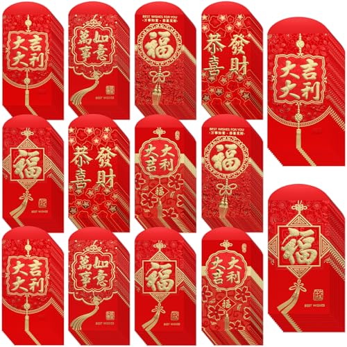 Enveloppes rouges asiatiques de qualité pour éviter les déchirures lors des fêtes