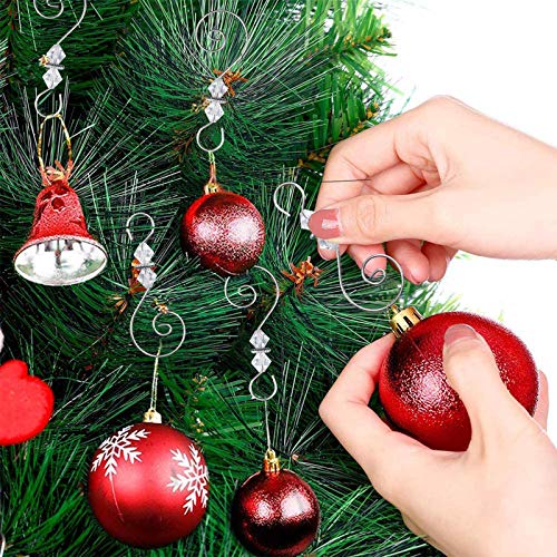 image for INCREWAY Ornament Hooks, 30 PCS Silver S-Shaped Hangers Hook Swirl Chr