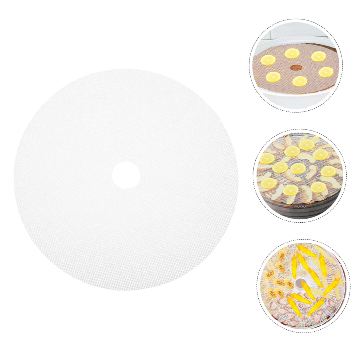 ABOOFAN 4pcs Sheets Drying Pad for Baking Reusable Use Small Meat Fabric Dehydrate Liners Right Parchment Dehydrator Kitchen Ovens Large Dryer Non Stick Silicone Mats White