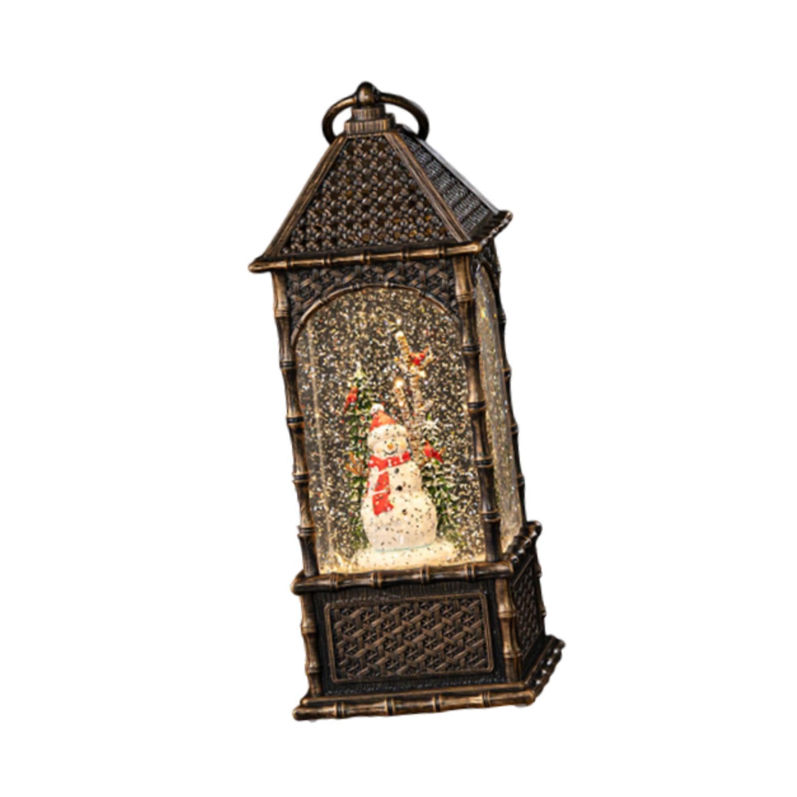 Carillon natalizio con scatola musicale leggera Decorazione natalizia Arte Regalo portatile Lampada a Ornamento per negozi di matrimoni, caffè