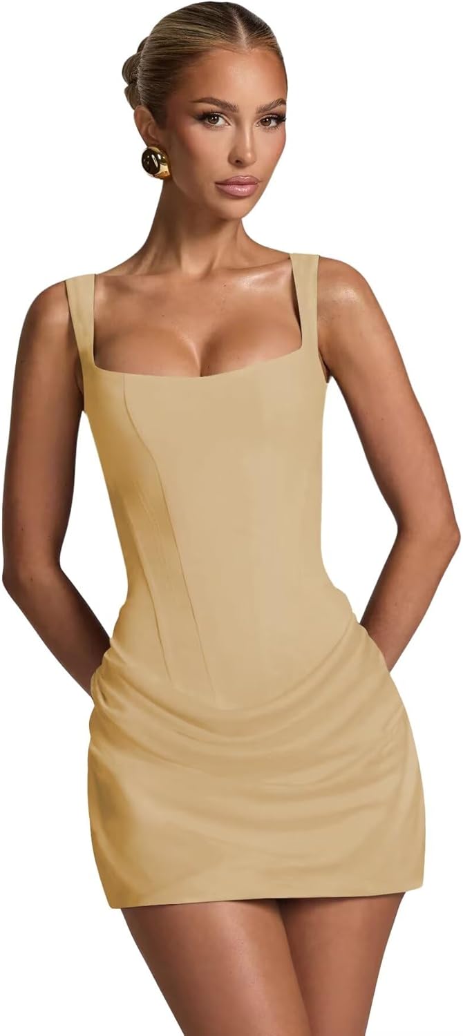 Satin Homecoming Dresses 2025 Spaghetti Straps Tight Short Corset Formal Mini Cocktail Gown HC070