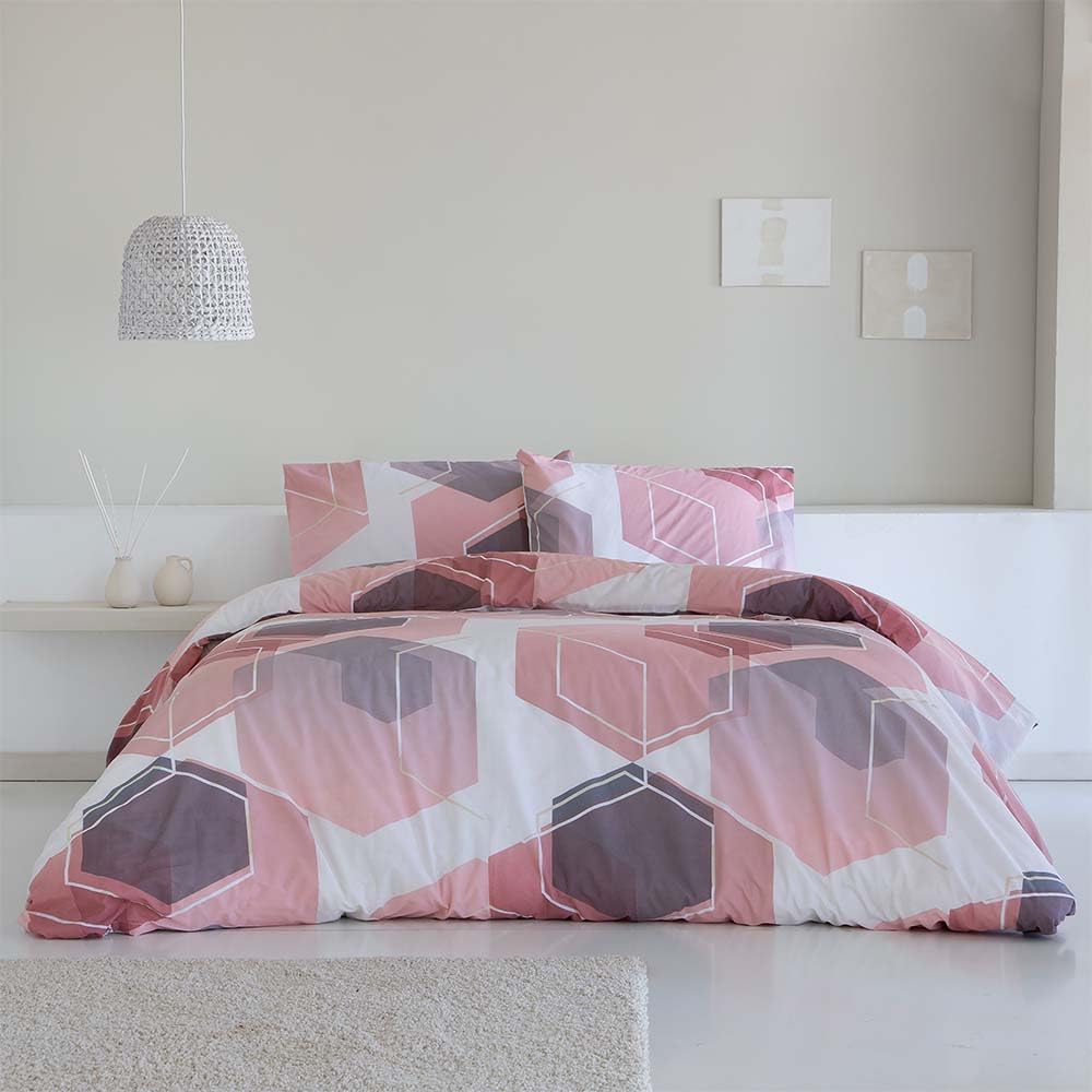 COTTON ARTean Funda Nórdica Cama de 105 poliéster algodón Ana Nude | F. Nordica 105x190 / 200 ANA NUDE F.edredón 180x220 cama de 105x190 / 200 + 1 f. de almohada COLOR NUDE cierre botones